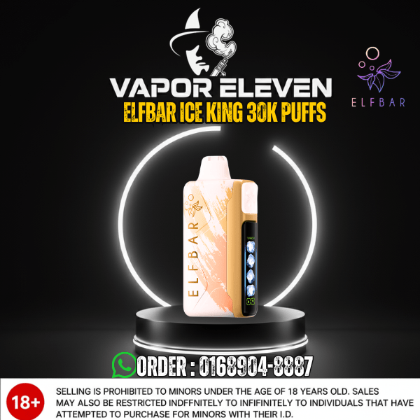 Original ELFBAR Ice King 30K Puffs Miami Mint Disposable Vape available at Vapor Eleven Bangladesh.